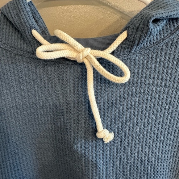 Aerie Cozy Waffle Hoodie Blue Size S - Picture 3 of 7